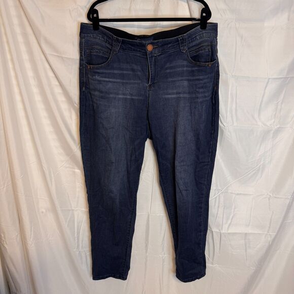 Plus Size Democracy Skinny Jeans Dark Denim SZ 20W - Picture 1 of 3